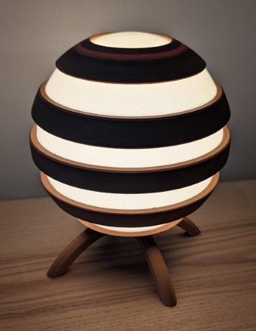 Short-legged version of spaceship light with even glowing segments and rounded dome top